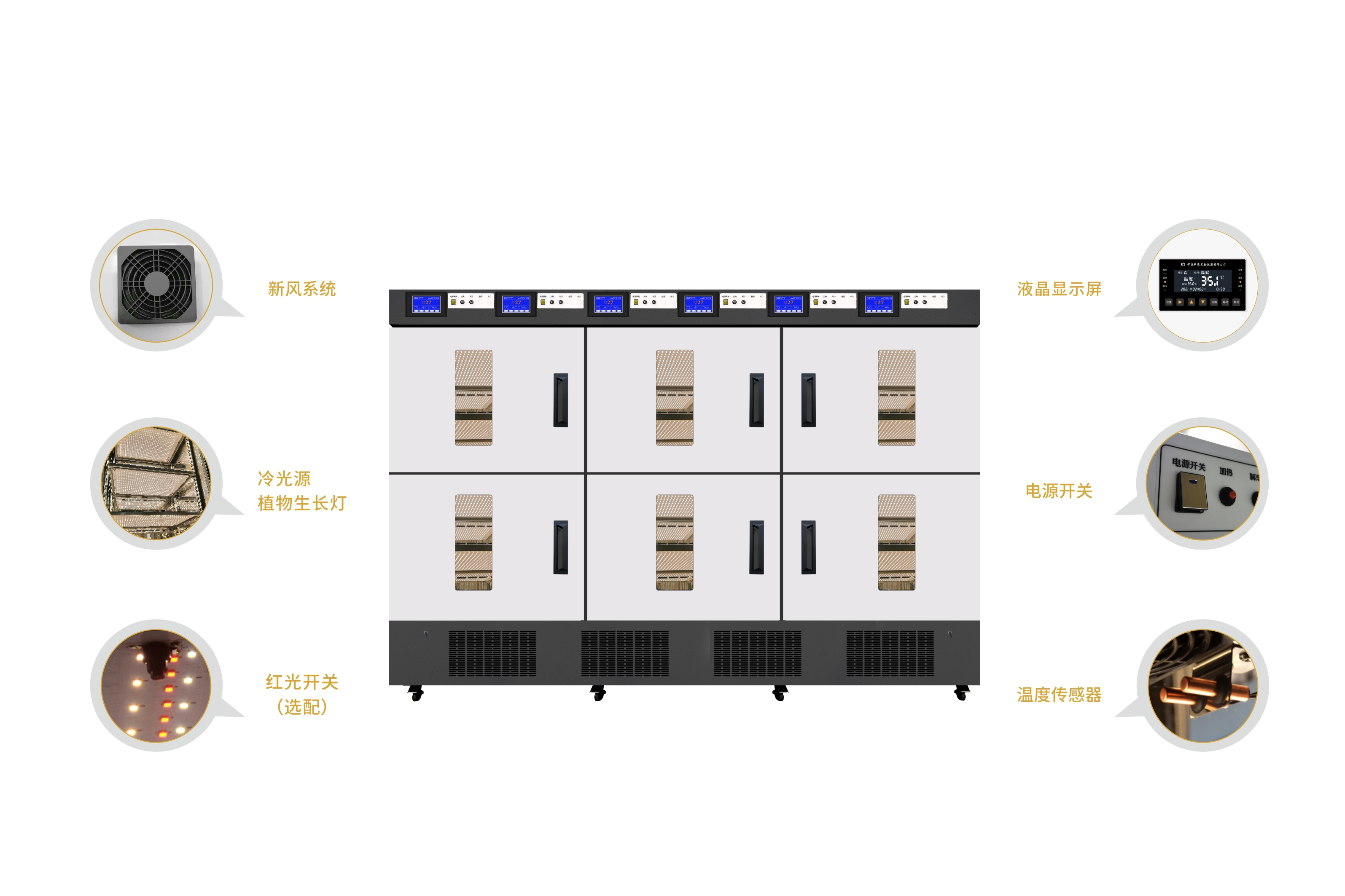 智能多溫區(qū)光照培養(yǎng)箱 ZGX-1500D-L6